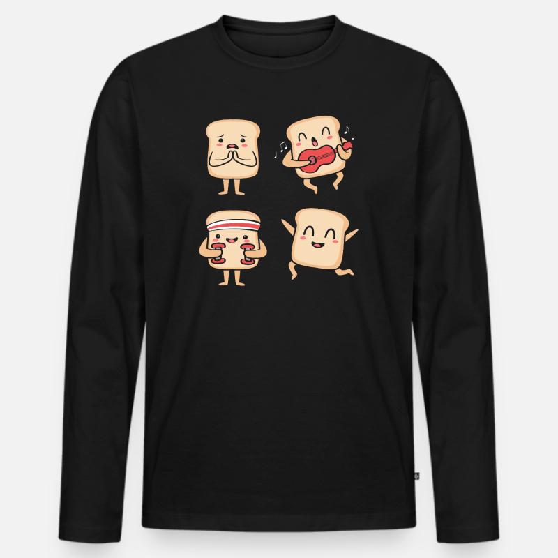 Bäcker Bäckerin Backen - Männer Premium Bio Langarmshirt - Schwarz