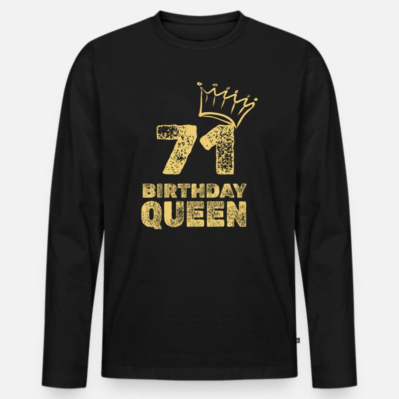 71 - Männer Premium Bio Langarmshirt - Schwarz