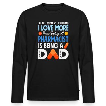 Apotheker Pharmazeutisch-technischer - Männer Premium Bio Langarmshirt - Schwarz - Vorne - Nico (187cm)