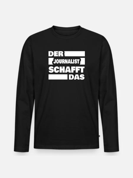 journalist - Men's Premium Organic Long Sleeve Shirt - black
