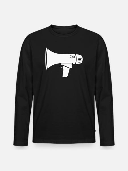 Megaphone loud demo ultras - Men's Premium Organic Long Sleeve Shirt - black