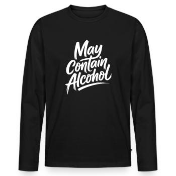 Peut contenir de l’alcool Alkohol Mallorca Saufen JGA - T-shirt manches longues Premium bio Homme - noir - Devant - Nico (187cm)