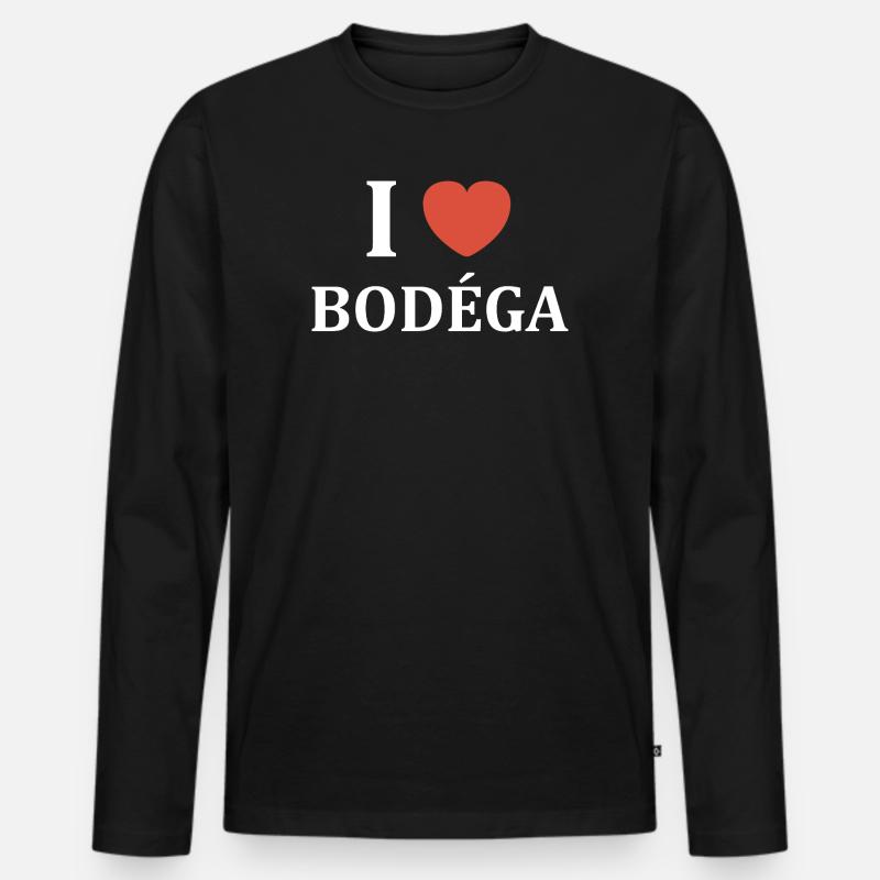 I Love Bodega Logo Tee - T-shirt manches longues Premium bio Homme - noir