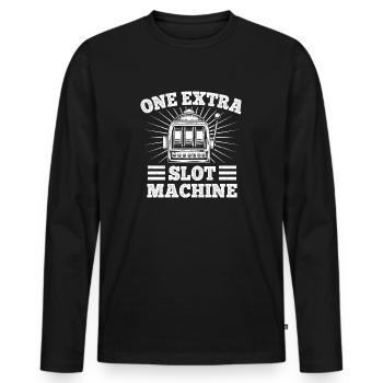 Casino Gambler One Extra Slot Machine Gambling - Männer Premium Bio Langarmshirt - Schwarz - Vorne - Nico (187cm)