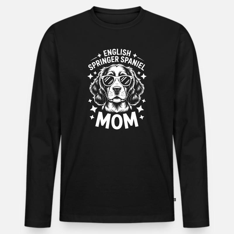 English Springer Spaniel Sprüche Hunde Geschenk - Männer Premium Bio Langarmshirt - Schwarz