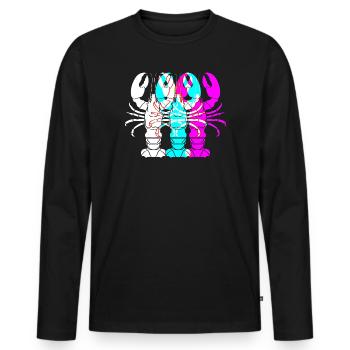 Spiny lobster, seafood, lobster, lobster - Men's Premium Organic Long Sleeve Shirt - black - Front - Nico (187cm)
