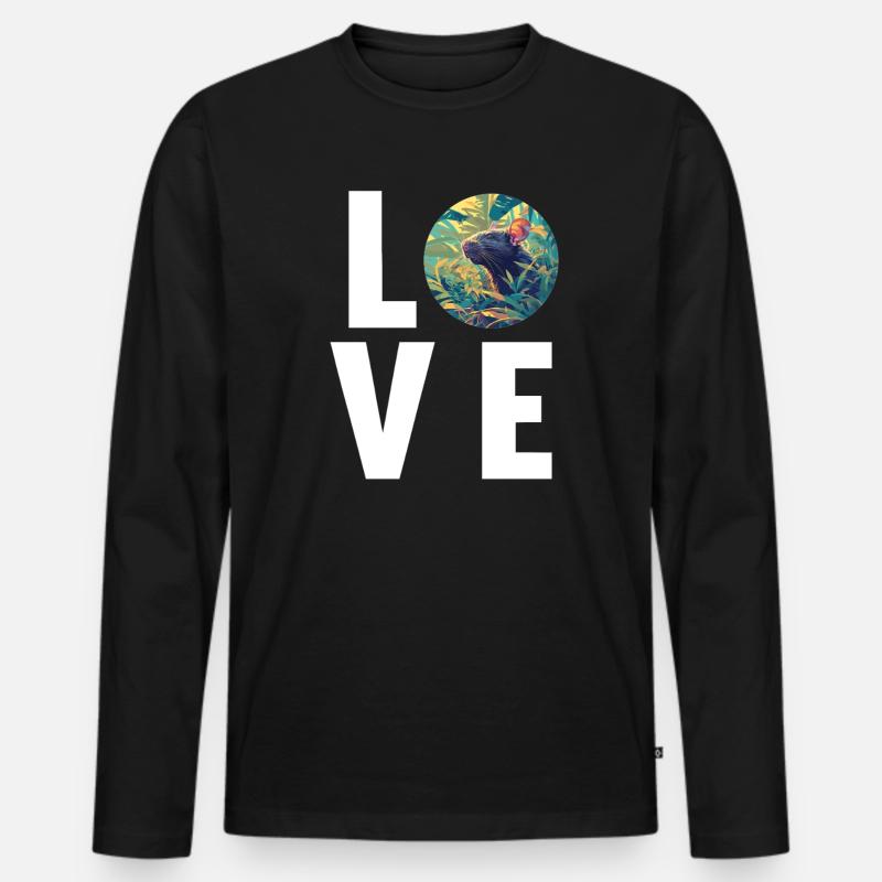 Ratten Ratte - Männer Premium Bio Langarmshirt - Schwarz