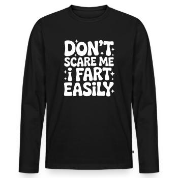 Dictons de pet, pets, cadeau de pets drôles - T-shirt manches longues Premium bio Homme - noir - Devant - Nico (187cm)