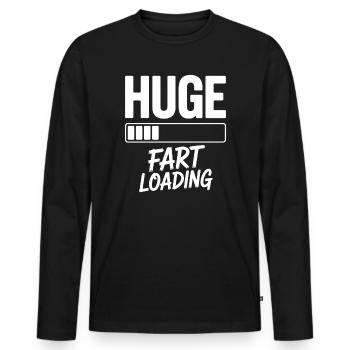Dictons de pet, pets, cadeau de pets drôles - T-shirt manches longues Premium bio Homme - noir - Devant - Nico (187cm)