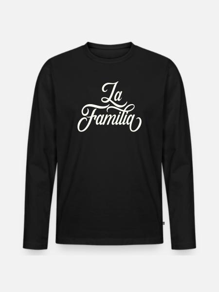 La Family Lettering - Men's Premium Organic Long Sleeve Shirt - black