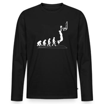 Evolution of dunking on court basketball - Men's Premium Organic Long Sleeve Shirt - black - Front - Nico (187cm)