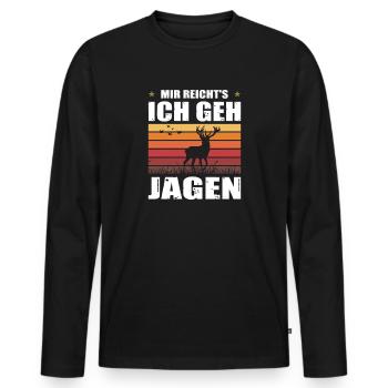 Chasse au cadeau de chasse à l’examen de chasse de chasseur réussi - T-shirt manches longues Premium bio Homme - noir - Devant - Nico (187cm)