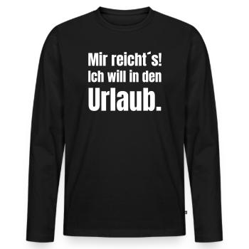 Holiday lust in bold typography - Men's Premium Organic Long Sleeve Shirt - black - Front - Nico (187cm)