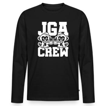 Jga Crew Junggesellenabschied Affe - Männer Premium Bio Langarmshirt - Schwarz - Vorne - Nico (187cm)
