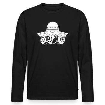 Joueur de bingo balle bingo - T-shirt manches longues Premium bio Homme - noir - Devant - Nico (187cm)