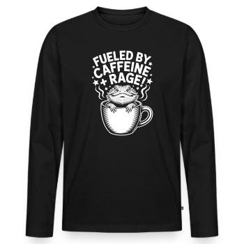 Dictons du café Caféine Cadeau drôle de café - T-shirt manches longues Premium bio Homme - noir - Devant - Nico (187cm)