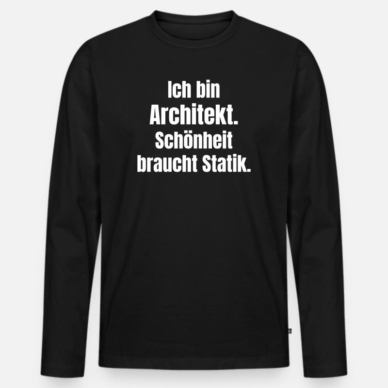 Architectural Statement: Beauty with Statics - Men's Premium Organic Long Sleeve Shirt - black
