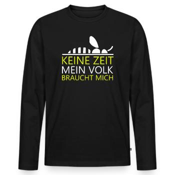 Pas le temps, ma colonie a besoin de moi, apiculteur, apiculture, - T-shirt manches longues Premium bio Homme - noir - Devant - Nico (187cm)