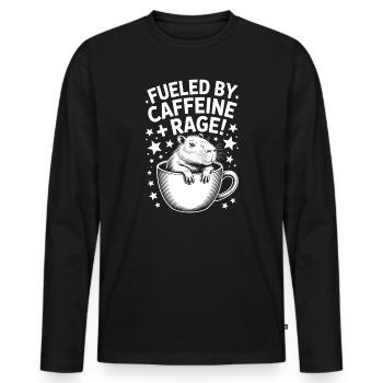 Dictons du café Caféine Cadeau drôle de café - T-shirt manches longues Premium bio Homme - noir - Devant - Nico (187cm)