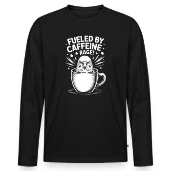 Dictons du café Caféine Cadeau drôle de café - T-shirt manches longues Premium bio Homme - noir - Devant - Nico (187cm)
