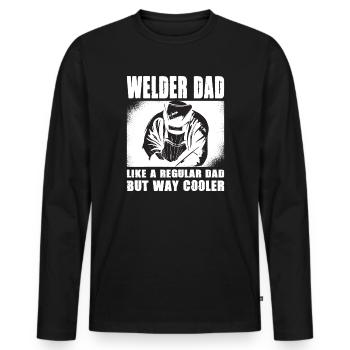 Welder Saying Gifts for Metalworkers - Men's Premium Organic Long Sleeve Shirt - black - Front - Nico (187cm)