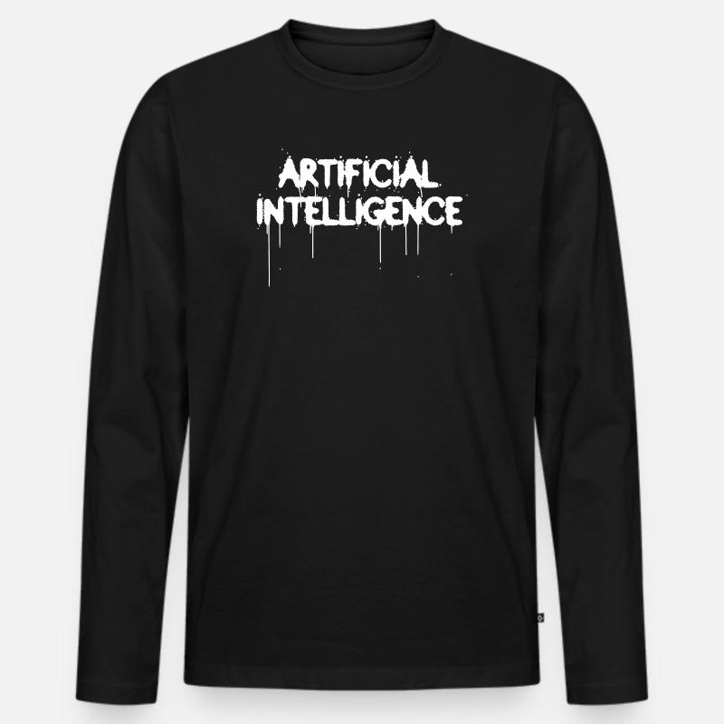 Artificial Intelligence Graffiti AI - Männer Premium Bio Langarmshirt - Schwarz