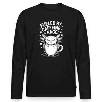 Dictons du café Caféine Cadeau drôle de café - T-shirt manches longues Premium bio Homme - noir - Devant - Nico (187cm)