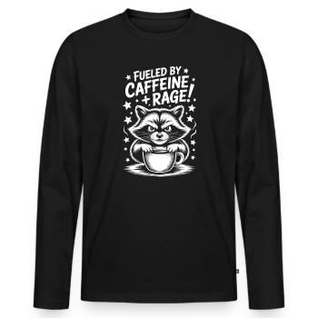 Dictons du café Caféine Cadeau drôle de café - T-shirt manches longues Premium bio Homme - noir - Devant - Nico (187cm)