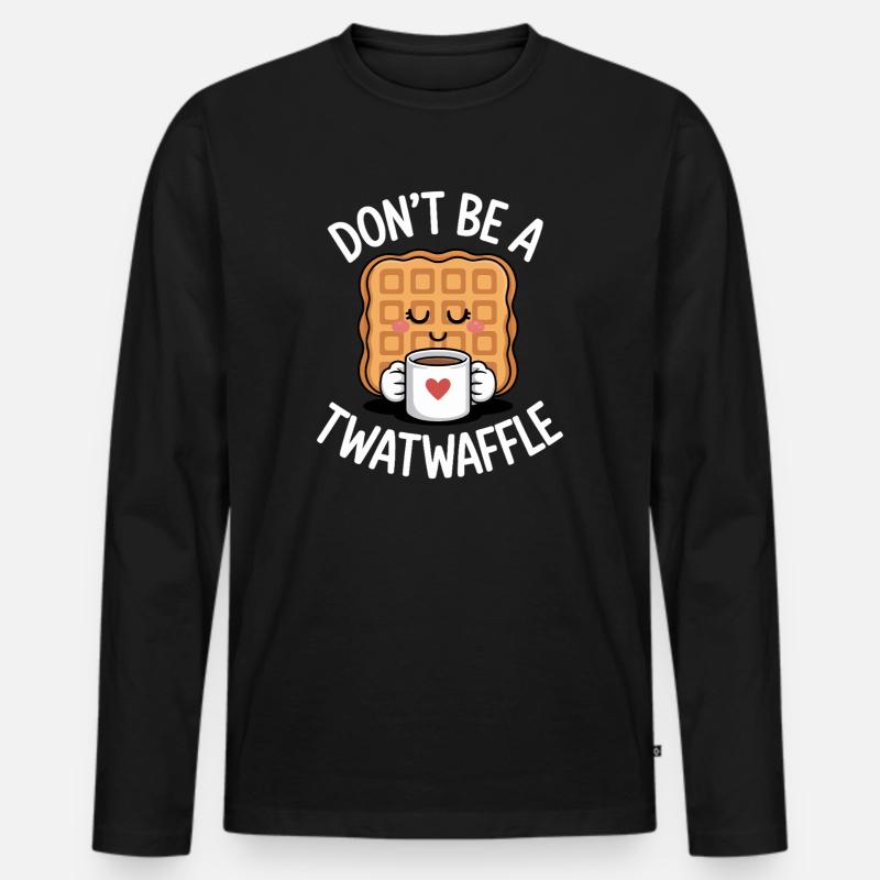 Sei kein Trottel - Männer Premium Bio Langarmshirt - Schwarz