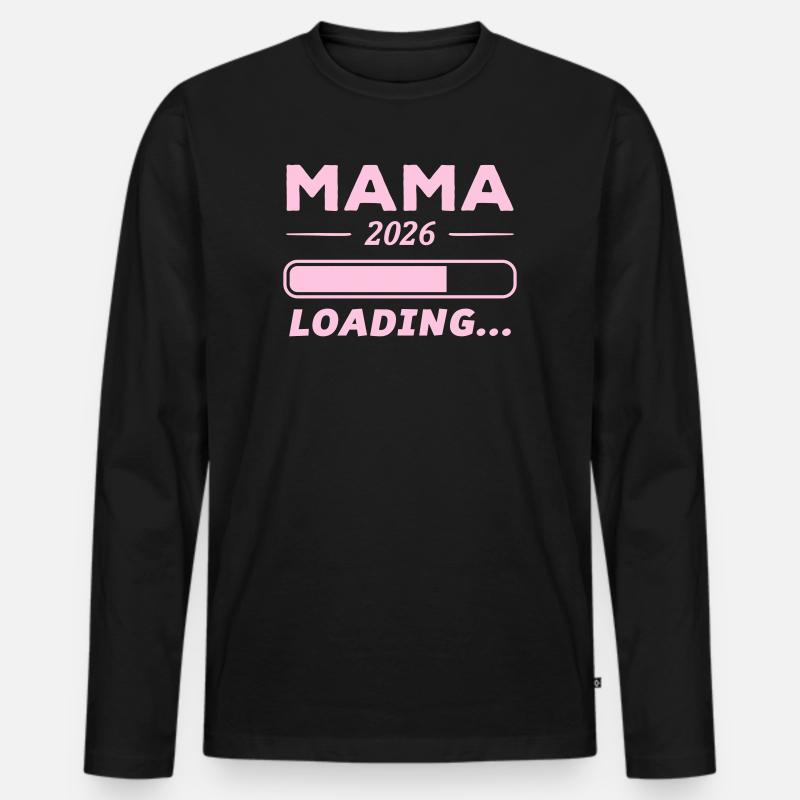Mama 2026 Loading... - Männer Premium Bio Langarmshirt - Schwarz
