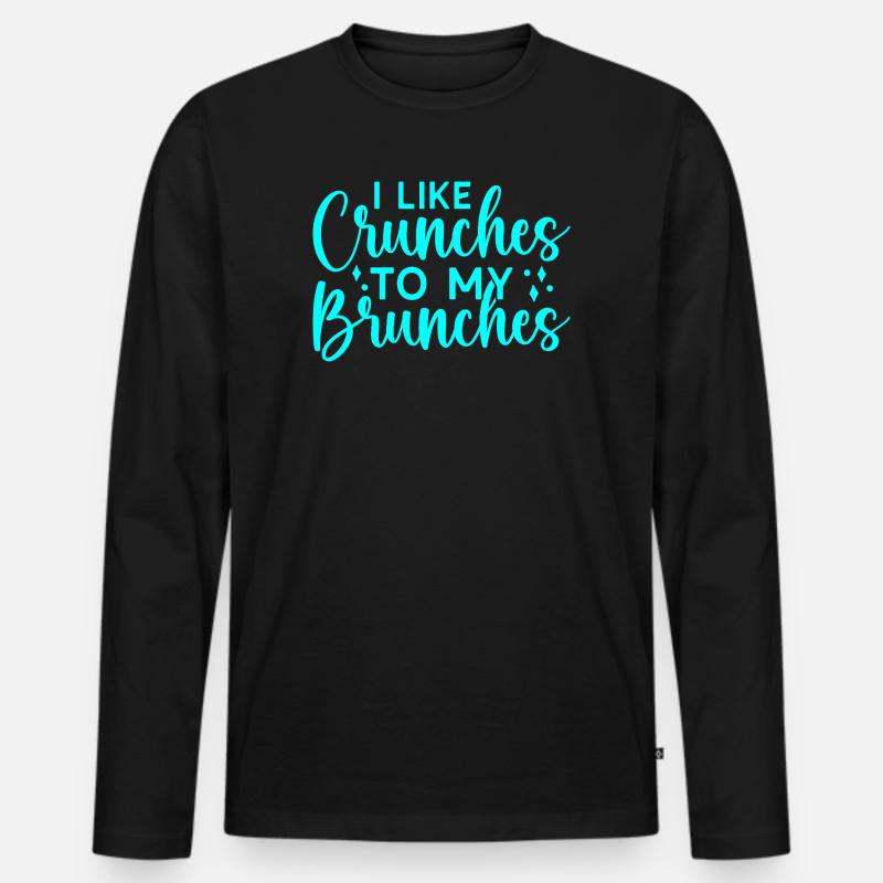 Fitness Motivation Bodybuilder Like Crunches - Männer Premium Bio Langarmshirt - Schwarz