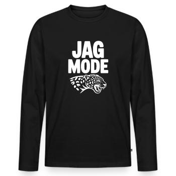 Jag Mode - Men's Premium Organic Long Sleeve Shirt - black - Front - Nico (187cm)