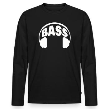 Basse - T-shirt manches longues Premium bio Homme - noir - Devant - Nico (187cm)