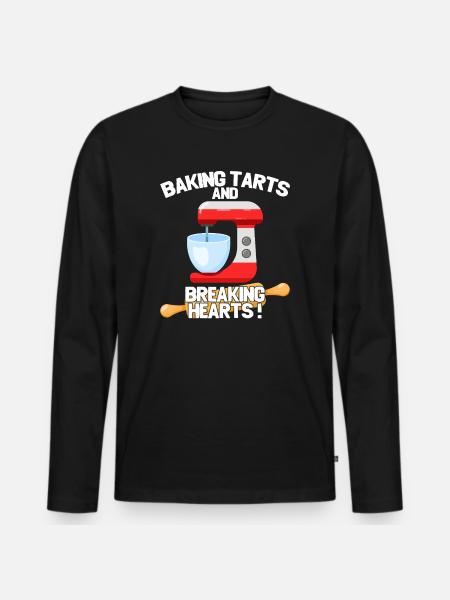 Baking Tarts And Breaking Hearts - Men's Premium Organic Long Sleeve Shirt - black