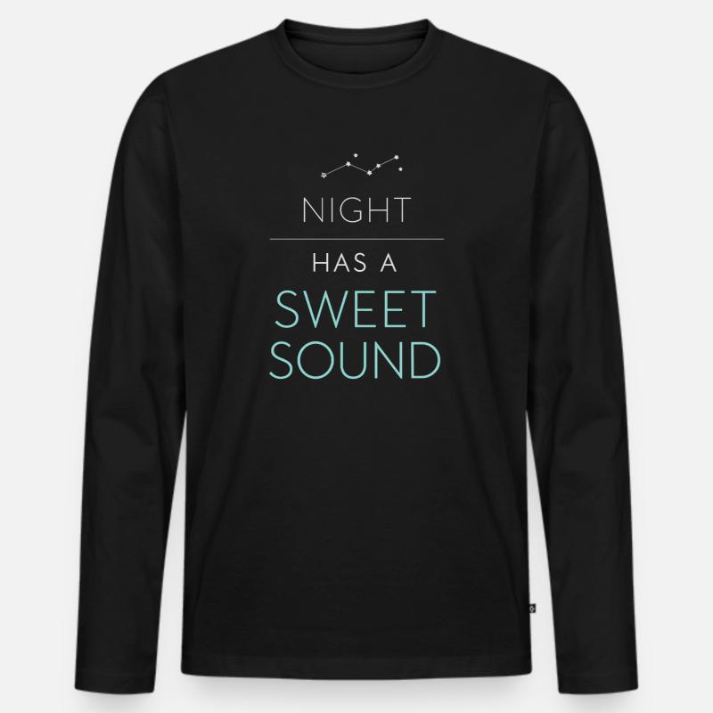 Nachtbootfahren Mit - Männer Premium Bio Langarmshirt - Schwarz