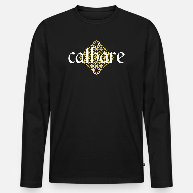 Katharer - Männer Premium Bio Langarmshirt - Schwarz
