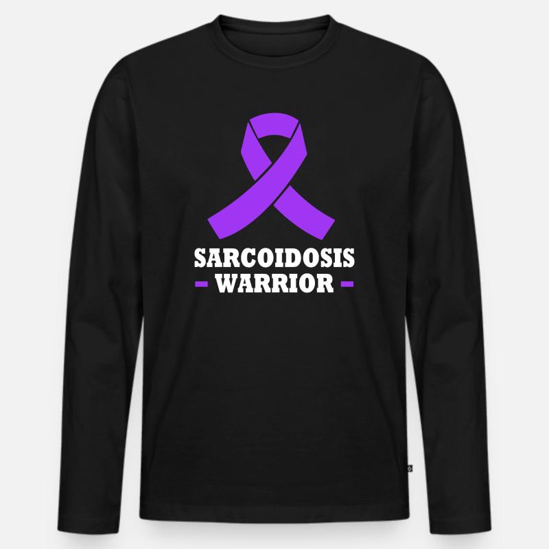 Sarkoidose - Männer Premium Bio Langarmshirt - Schwarz