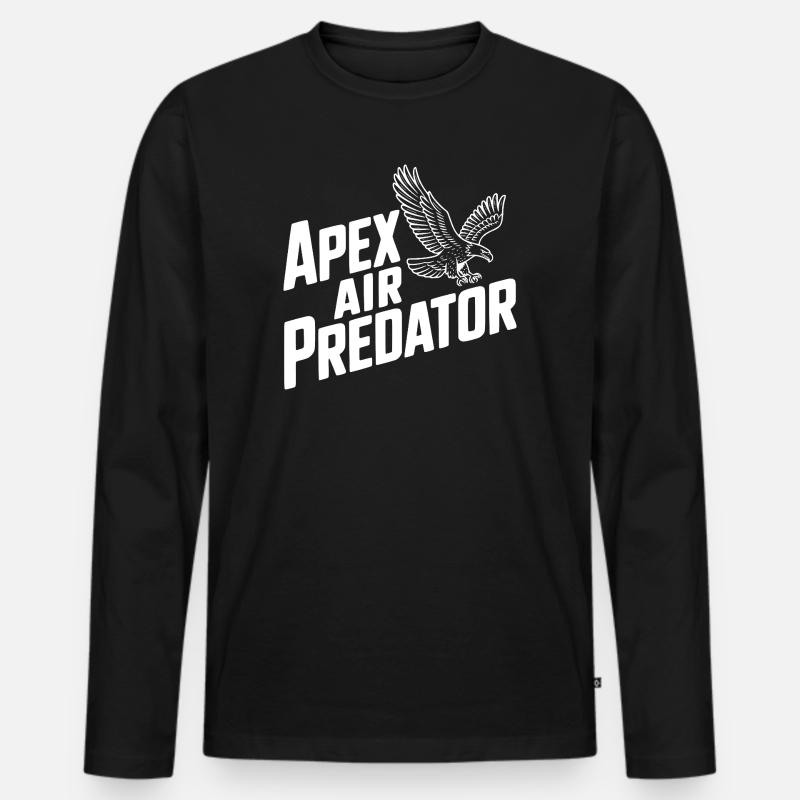 Apex Air Predator - Männer Premium Bio Langarmshirt - Schwarz