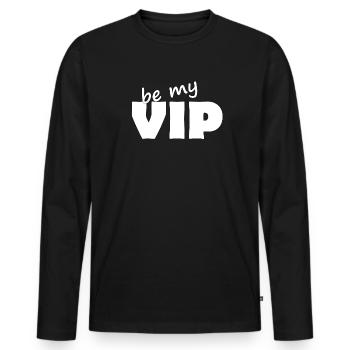 BE MY VIP - Men's Premium Organic Long Sleeve Shirt - black - Front - Nico (187cm)