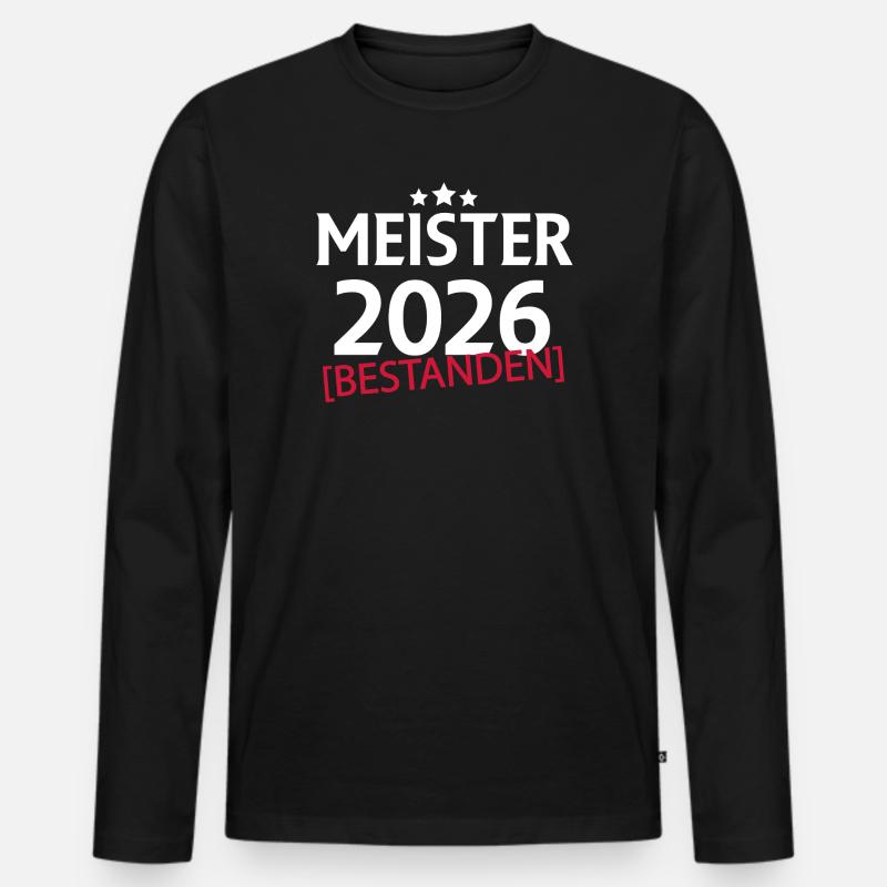Meister 2026 - Männer Premium Bio Langarmshirt - Schwarz