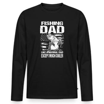 Fishing Dad Outfit - Lustiges Angler Geschenk Papa - Männer Premium Bio Langarmshirt - Schwarz - Vorne - Nico (187cm)