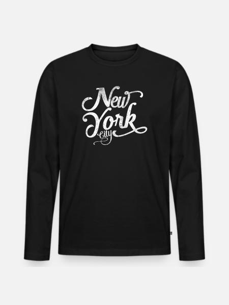 New York - Souvenir classique - T-shirt manches longues Premium bio Homme - noir