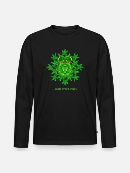 Pisdez Weed Blyat - Men's Premium Organic Long Sleeve Shirt - black