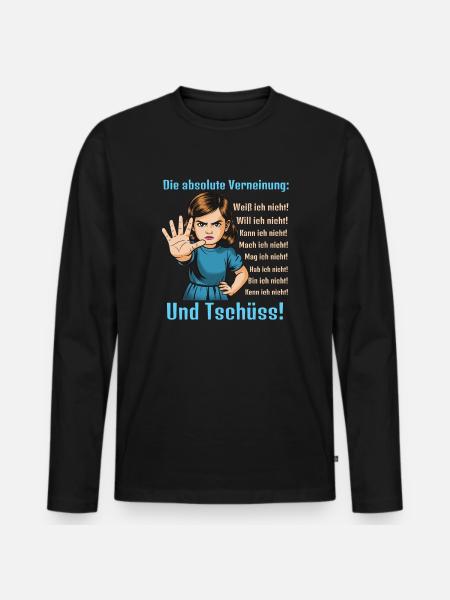 Nein Sagen – Grenzen Setzen - Männer Premium Bio Langarmshirt - Schwarz