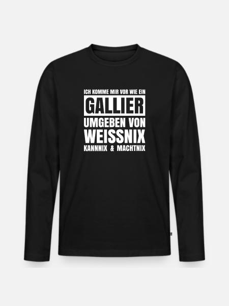 I feel like a Gaul - Men's Premium Organic Long Sleeve Shirt - black