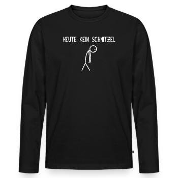 Today no schnitzel schnitzel lover - Men's Premium Organic Long Sleeve Shirt - black - Front - Nico (187cm)