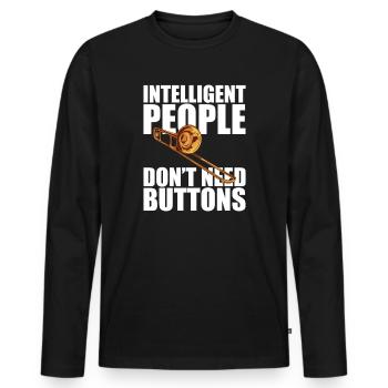 Buttons Trombone Tromboniste Tromboniste - T-shirt manches longues Premium bio Homme - noir - Devant - Nico (187cm)