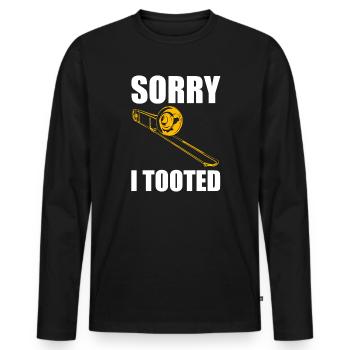 Désolé, j’ai fait un tonnerre de trombone, tromboniste, tromboniste - T-shirt manches longues Premium bio Homme - noir - Devant - Nico (187cm)