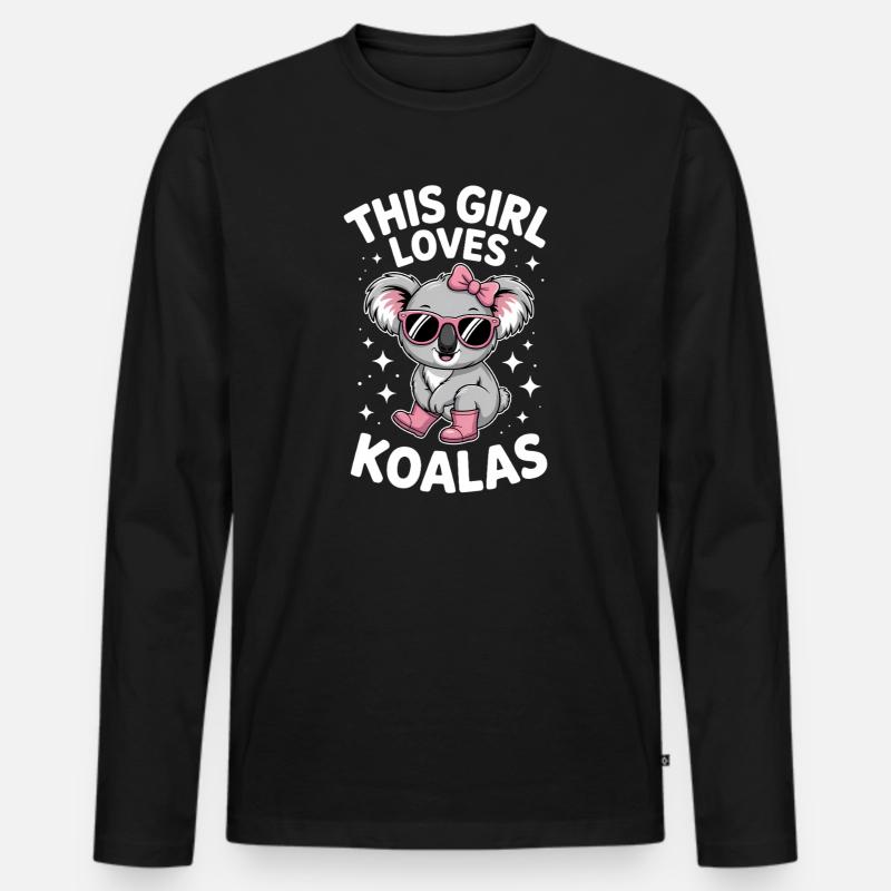 Koala Sprüche Koalas Lustiges Koala Geschenk - Männer Premium Bio Langarmshirt - Schwarz
