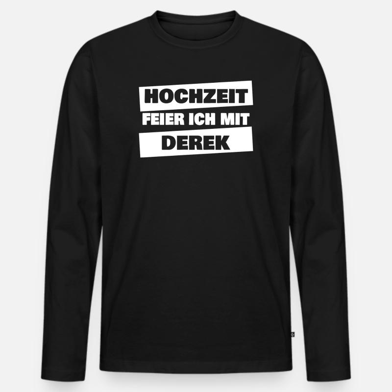 JGA Derek - Männer Premium Bio Langarmshirt - Schwarz